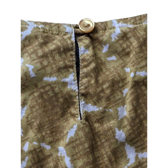 Mimi Maternity Gold White Ruffle Short Sleeve Cotton Scoop Neck Blouse Large Top - Picture 7 of 7